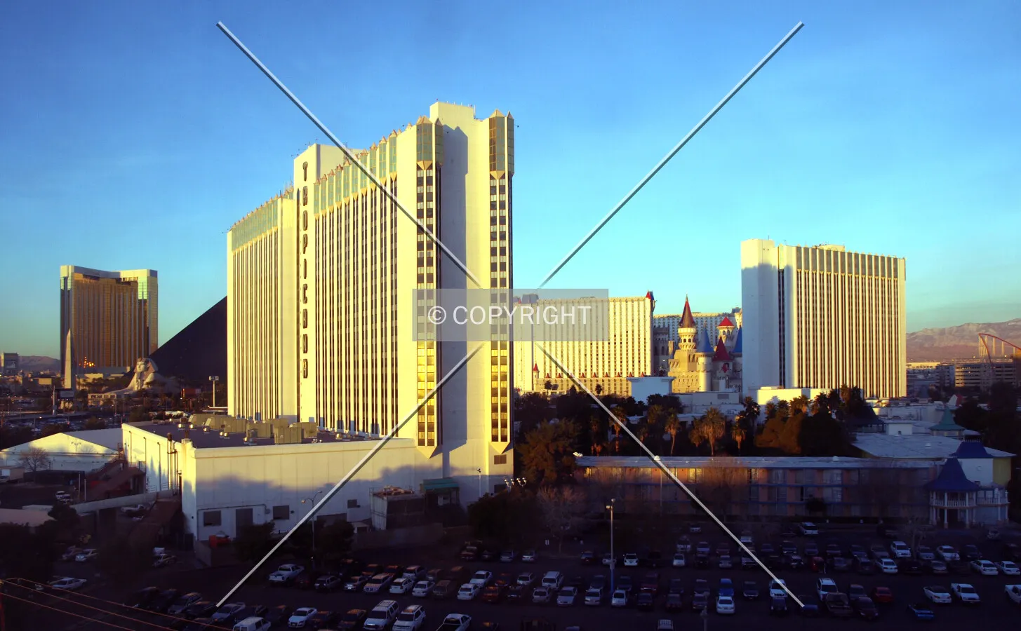 Looking west from Hooters Hotel & Casino
