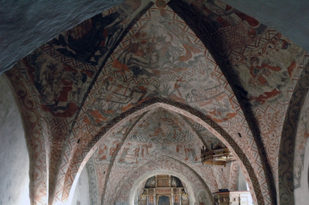 Paintings on the vaulted ceiling