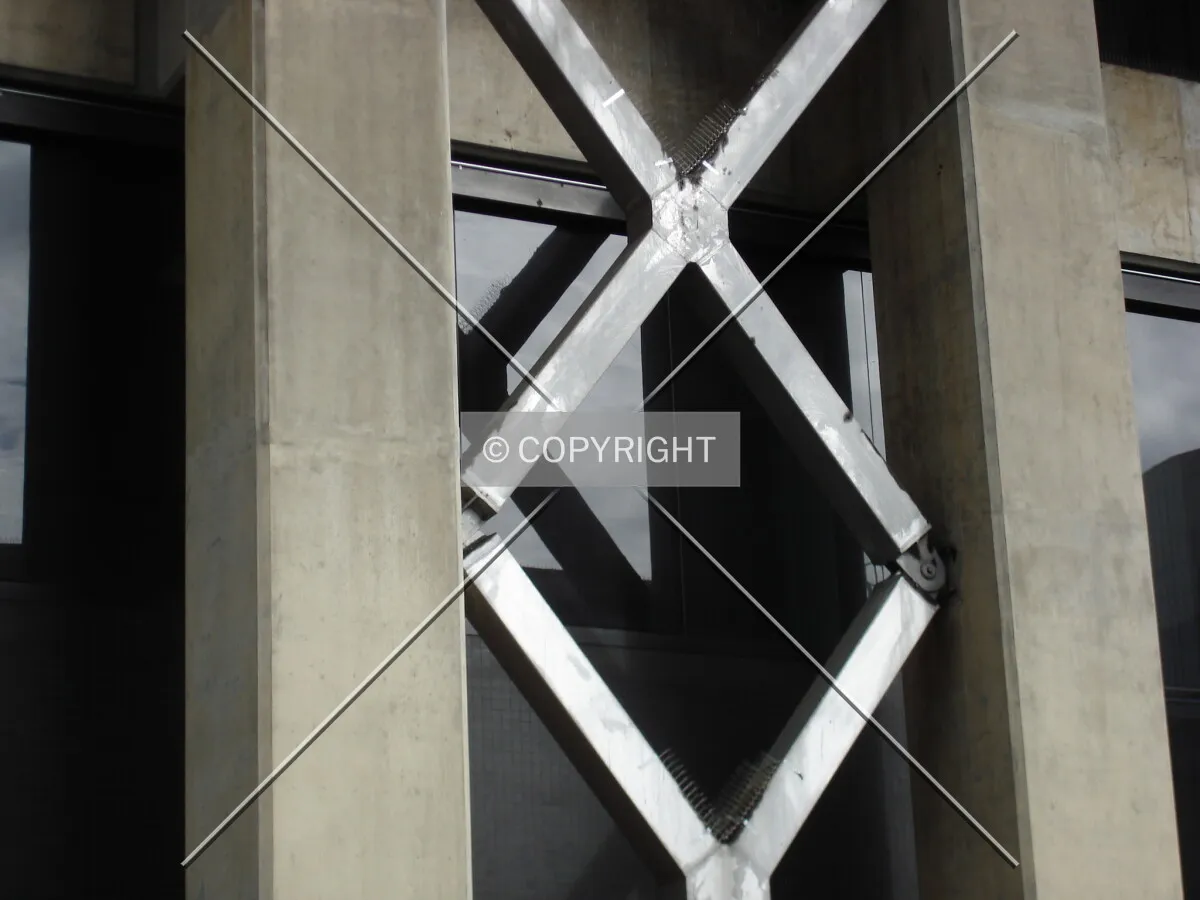 X-bracing close-up