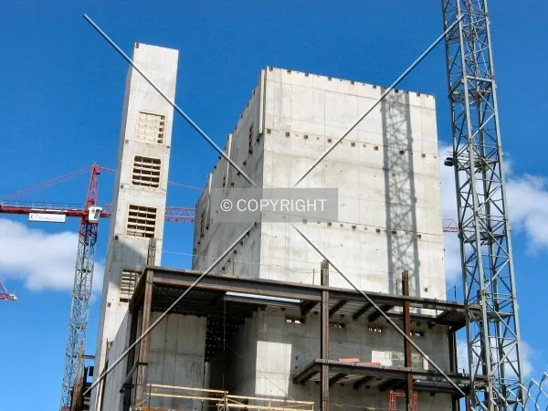 Top of construction from 2nd Street