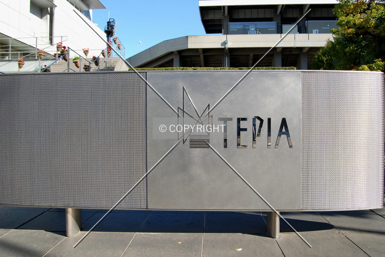 Sign on the west side