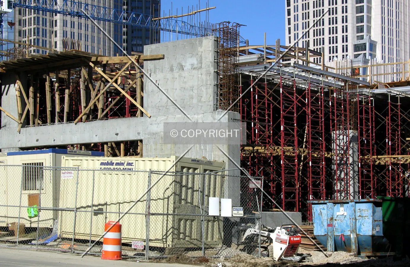 Southeast corner across 4th Street