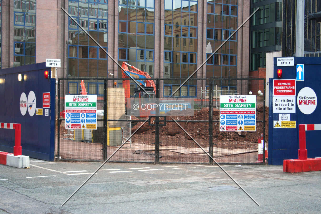 View of the site entrance