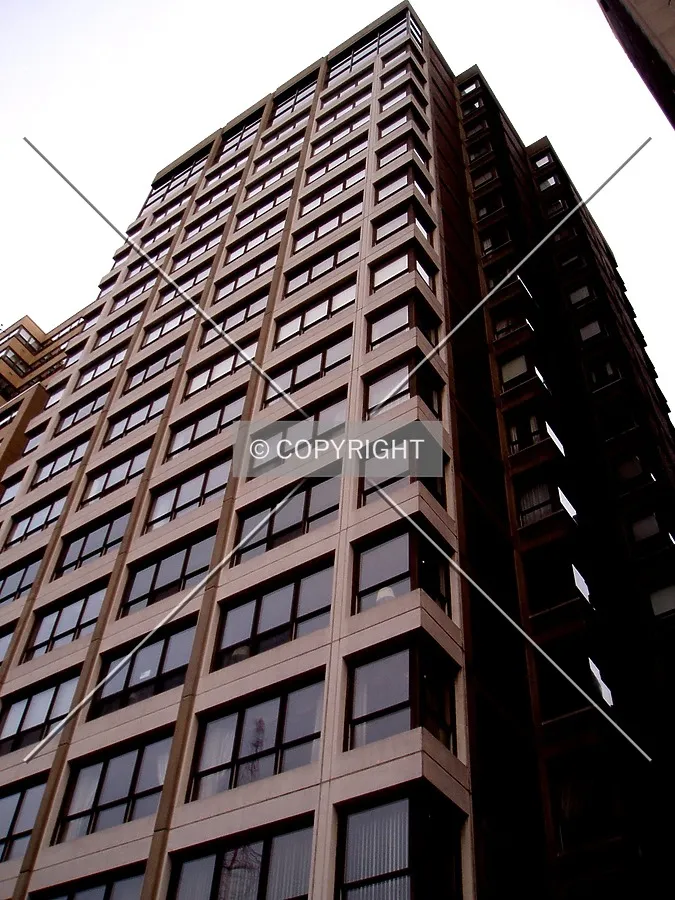Looking up the northwest corner