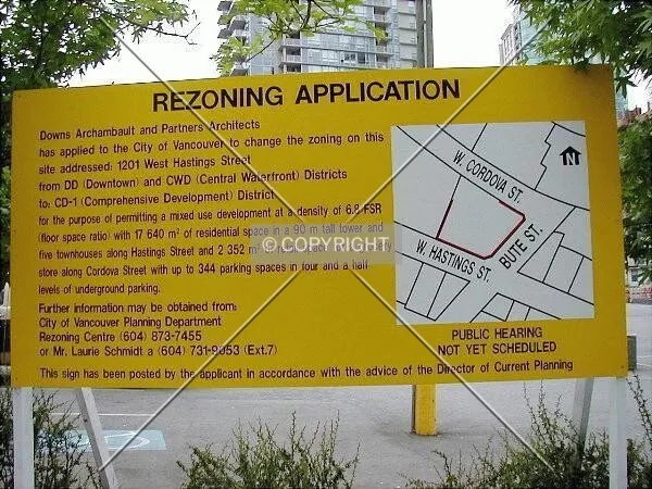 Development application sign