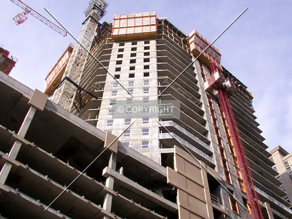 Looking up from Grand Avenue