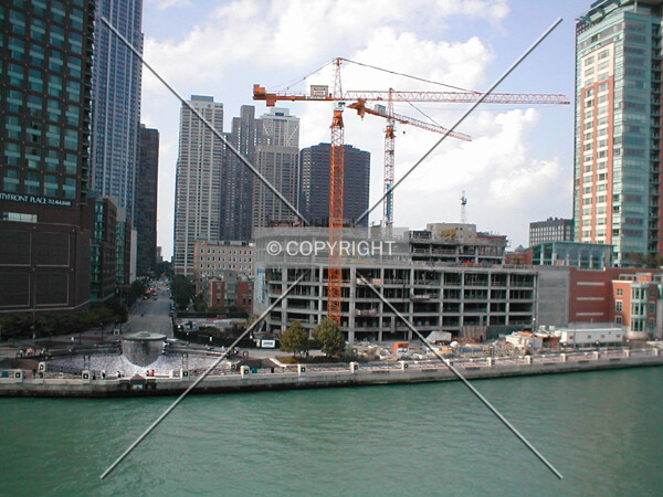 View looking north from upper Wacker Drive