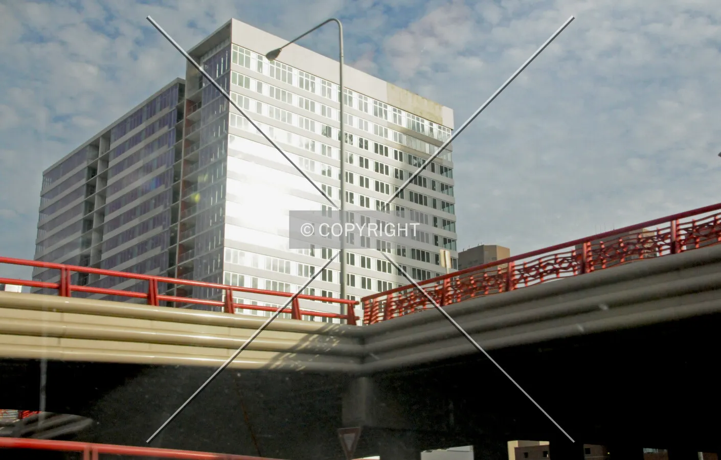 Looking up from the Kennedy Expressway