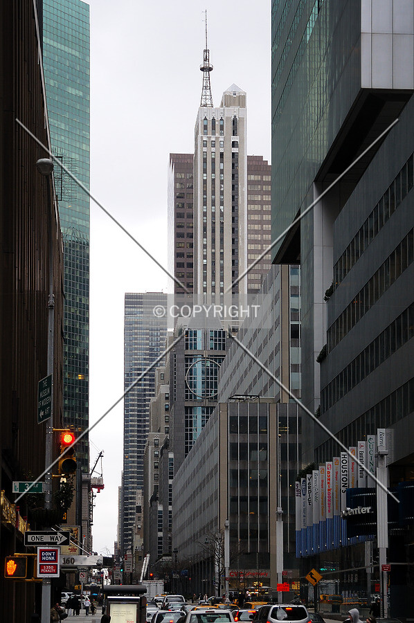 Seen across 53rd Street canyon