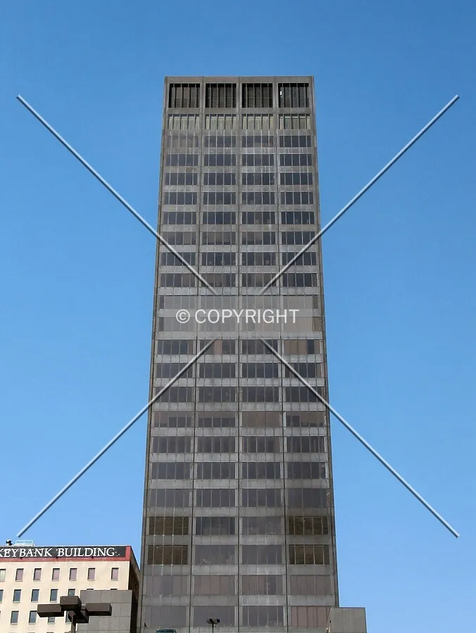 Looking up from North Jefferson Street