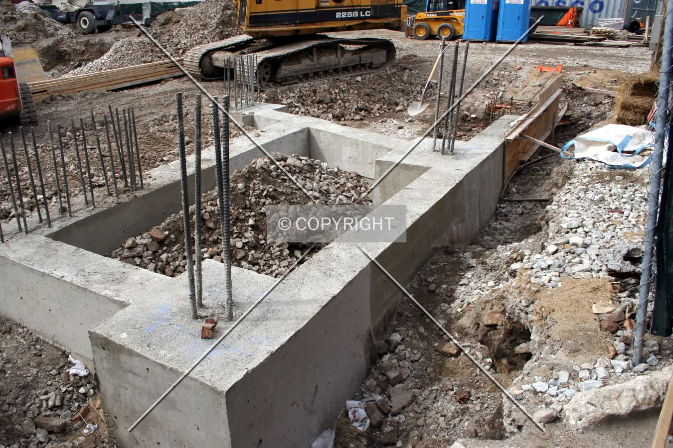 Southeast corner at ground level