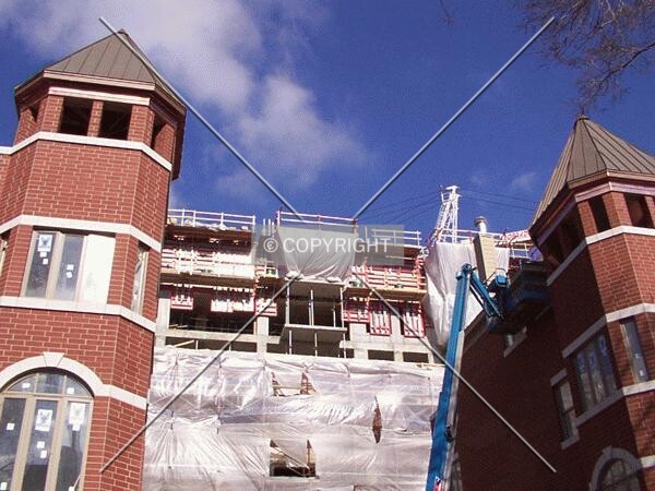 Gap between the townhomes