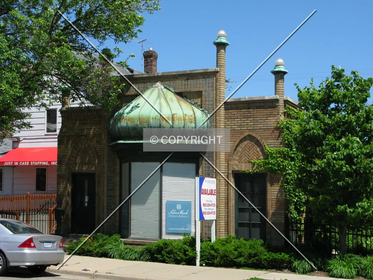 View to the northeast across 1st Avenue South