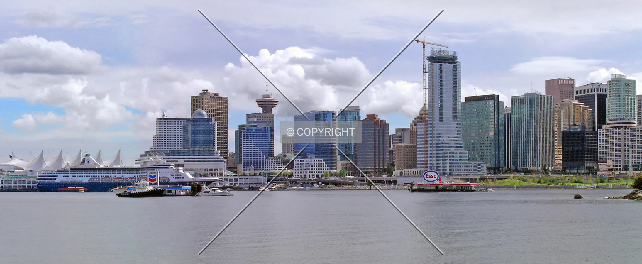 Looking at downtown from Stanley Park