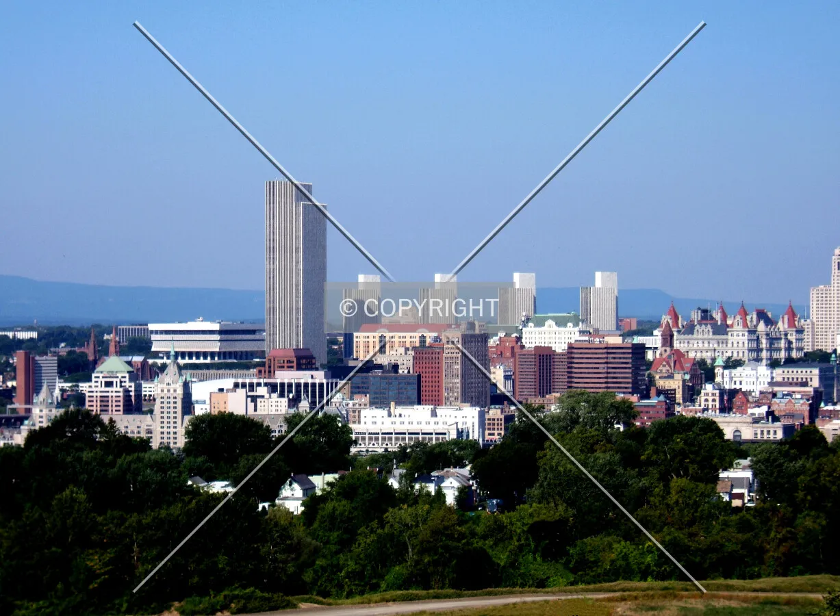 Downtown from the east