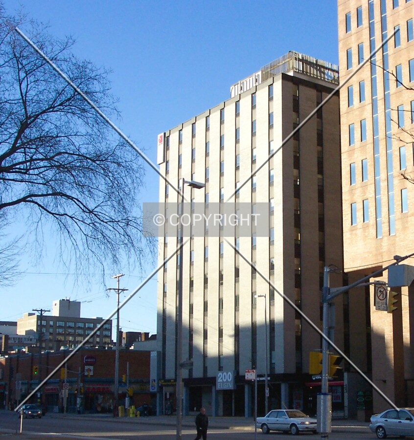 View of the east facade in early morning