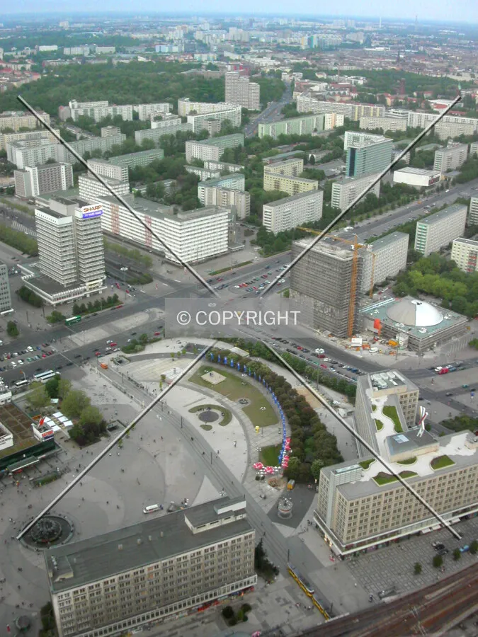 Alexander Platz as seen from the Fernsehenturm