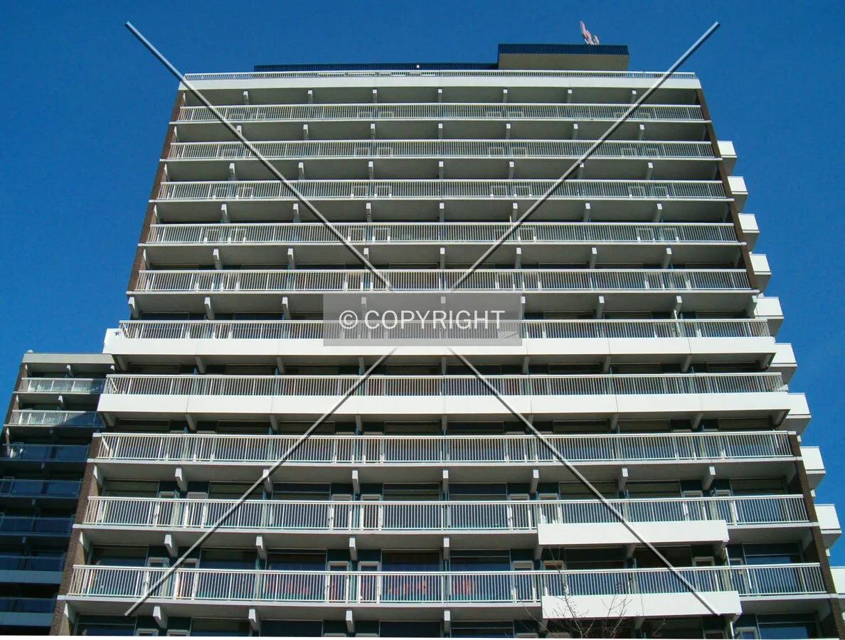 Looking up from the west