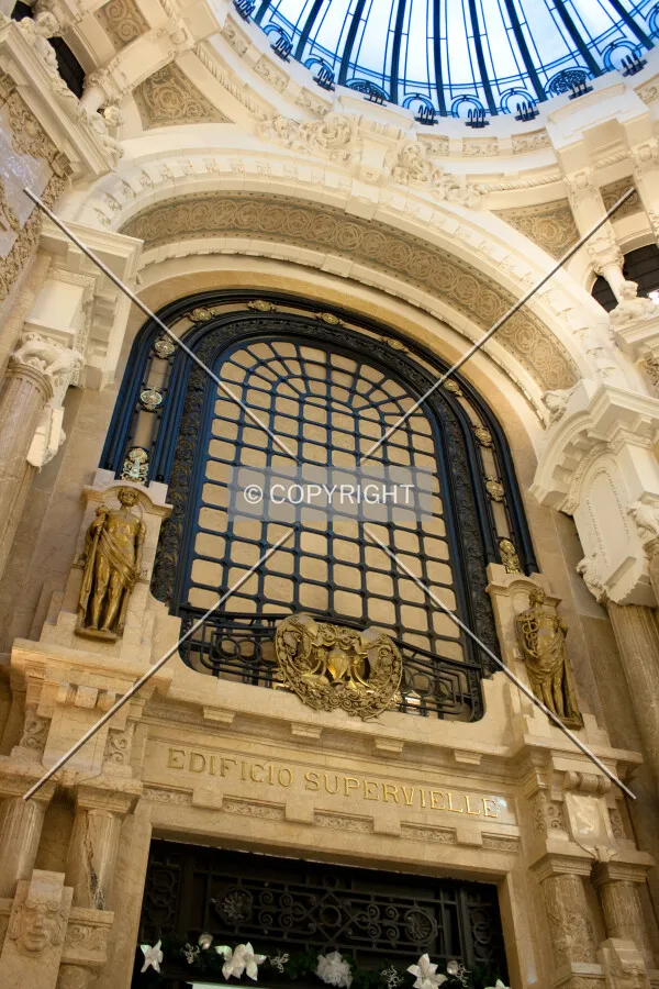 View of the ornamentation of the entrance to one offices wing