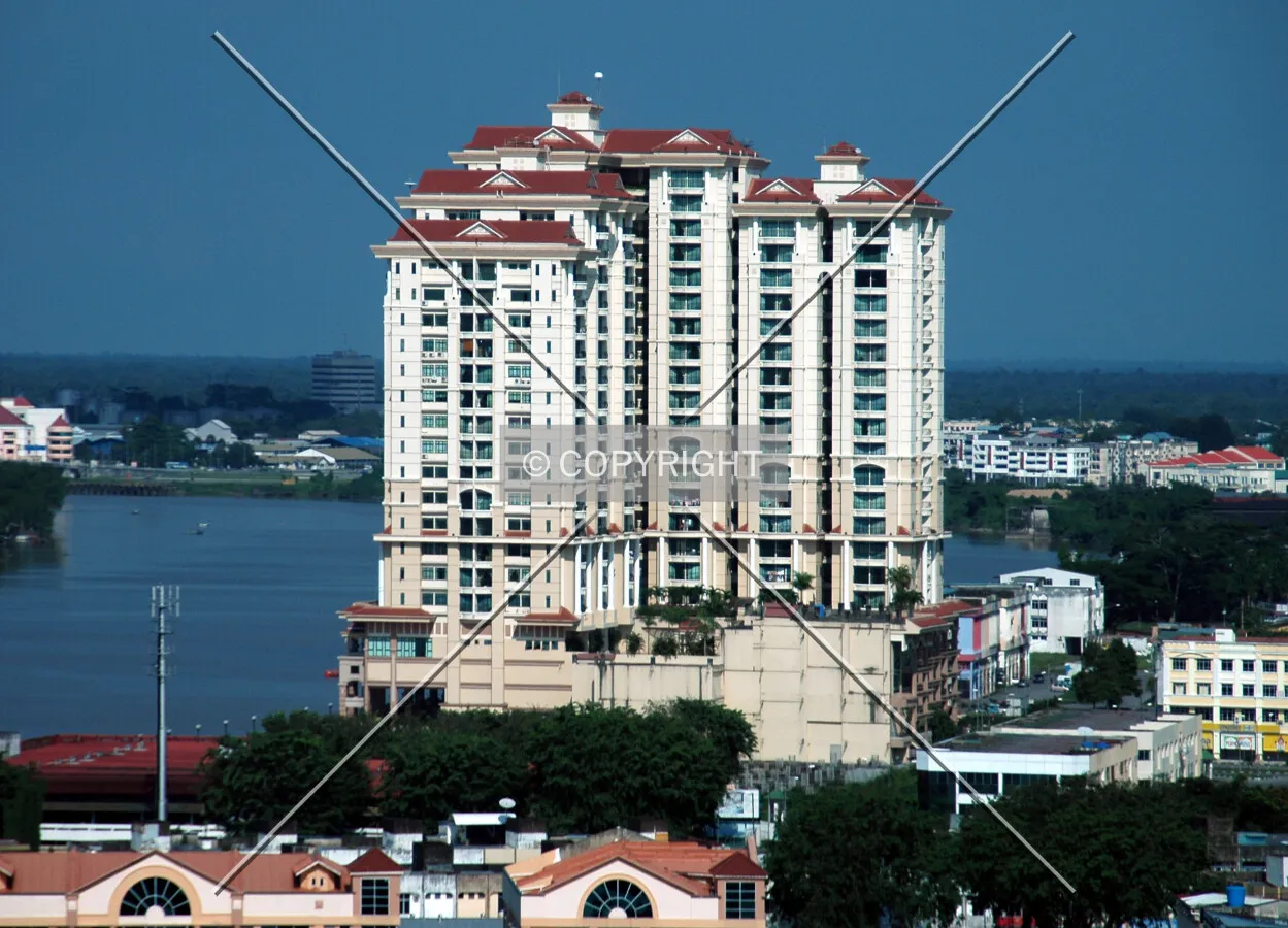 Elevated view from the west