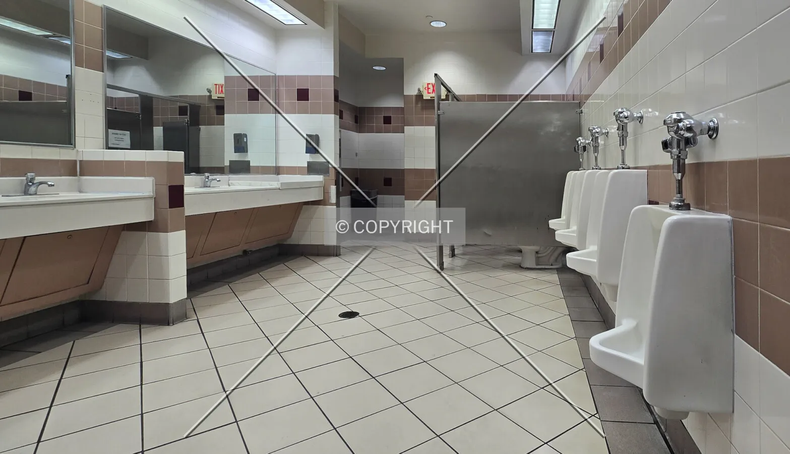 Men's restroom in the food court, Sunday, August 23, 2026