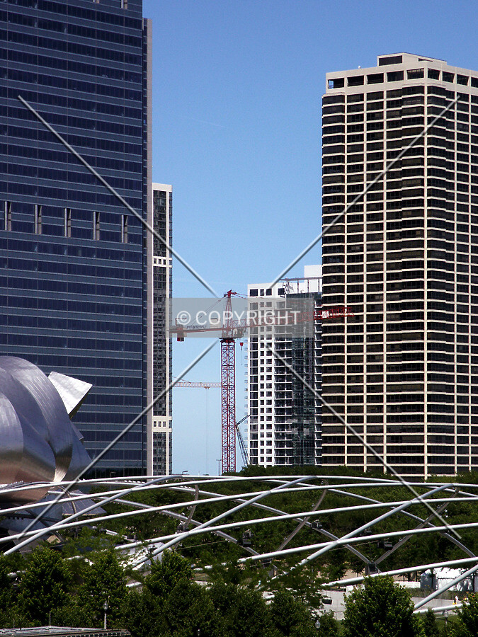 Looking across Millennium Park from the University Club