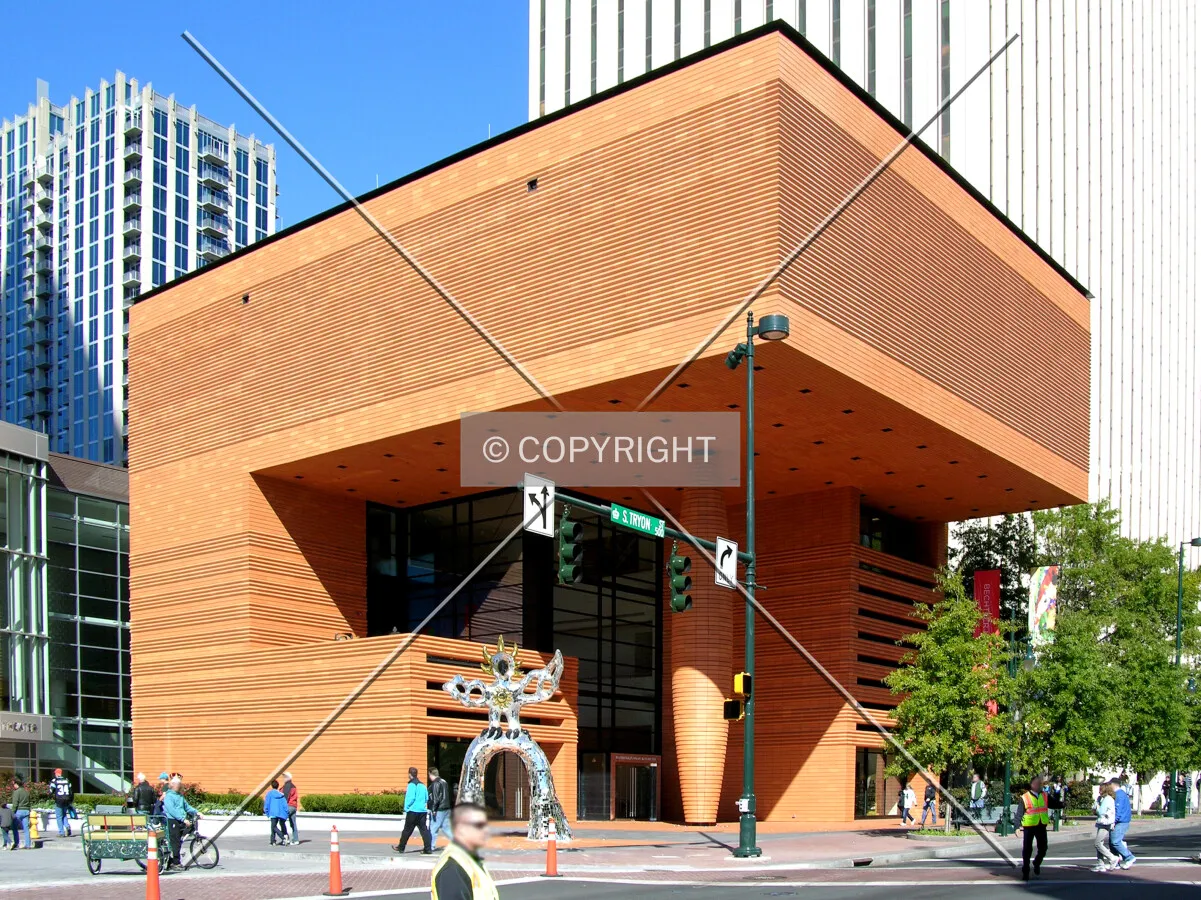 From across South Tryon Street to the southeast