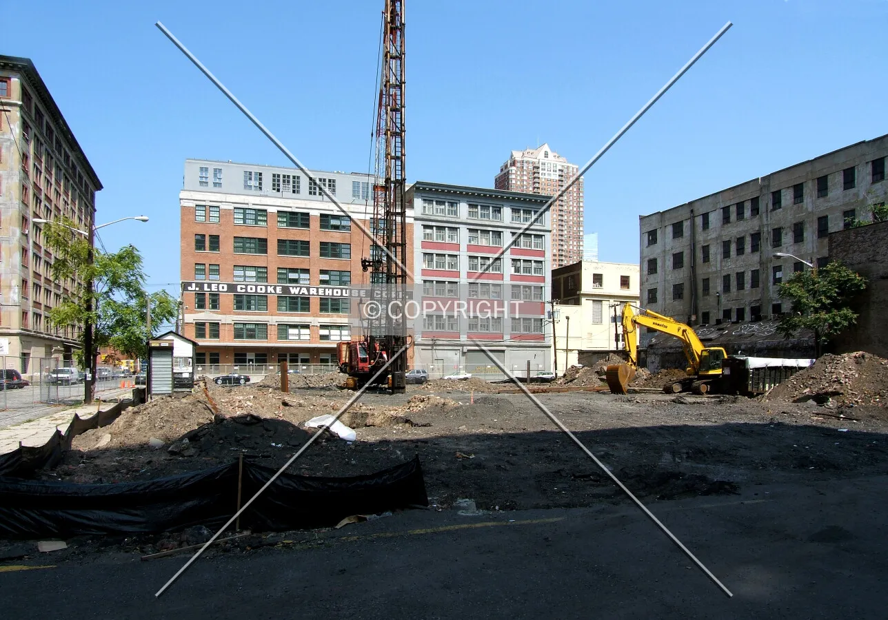 View from the southwest toward Bay Street