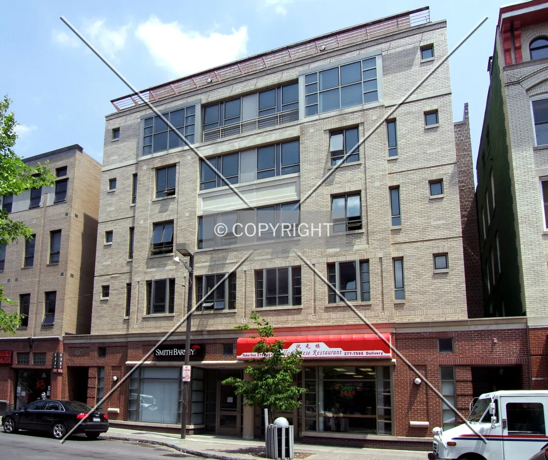View from the southwest across College Avenue