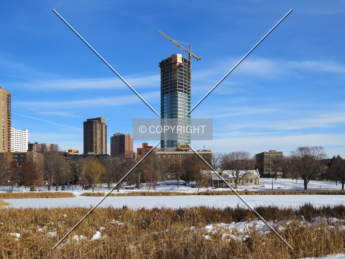 Distant view to the east across Loring Pond