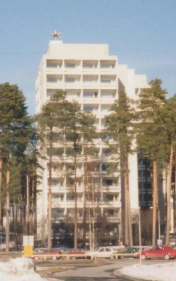 View across parking lot
