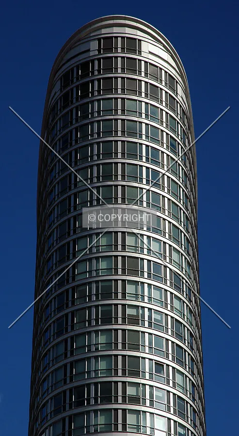 Looking up from Blackwall Way