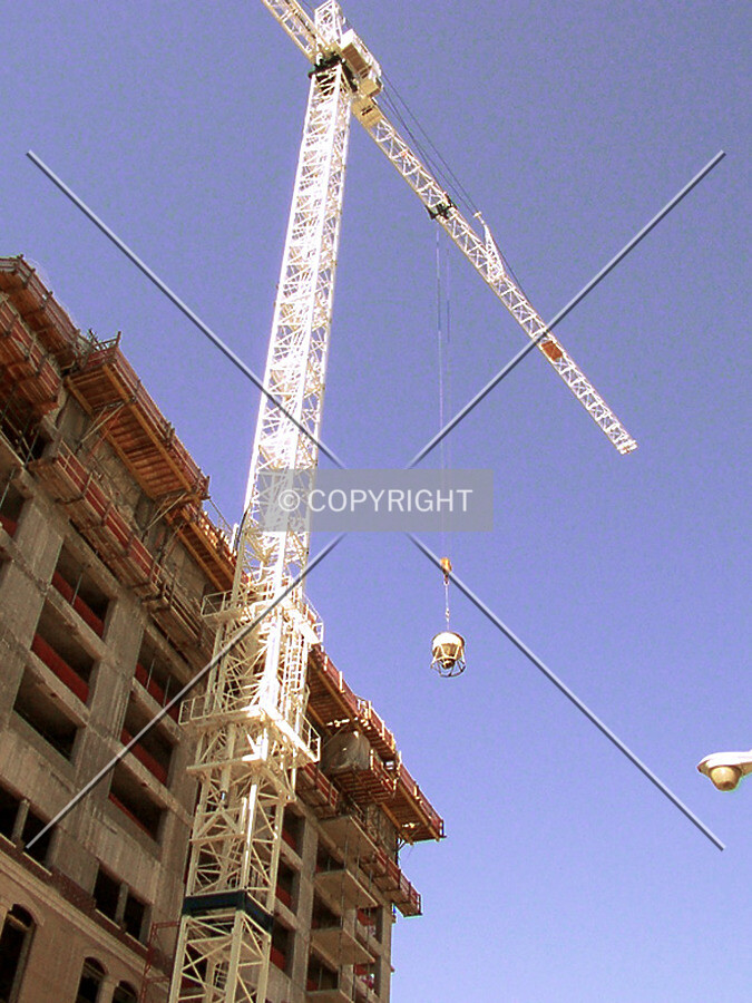 Lowering the bucket for concrete - 16 Mar 2002