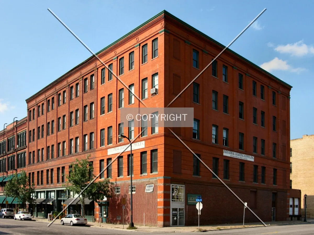 View to the north across 2nd Street/2nd Avenue North