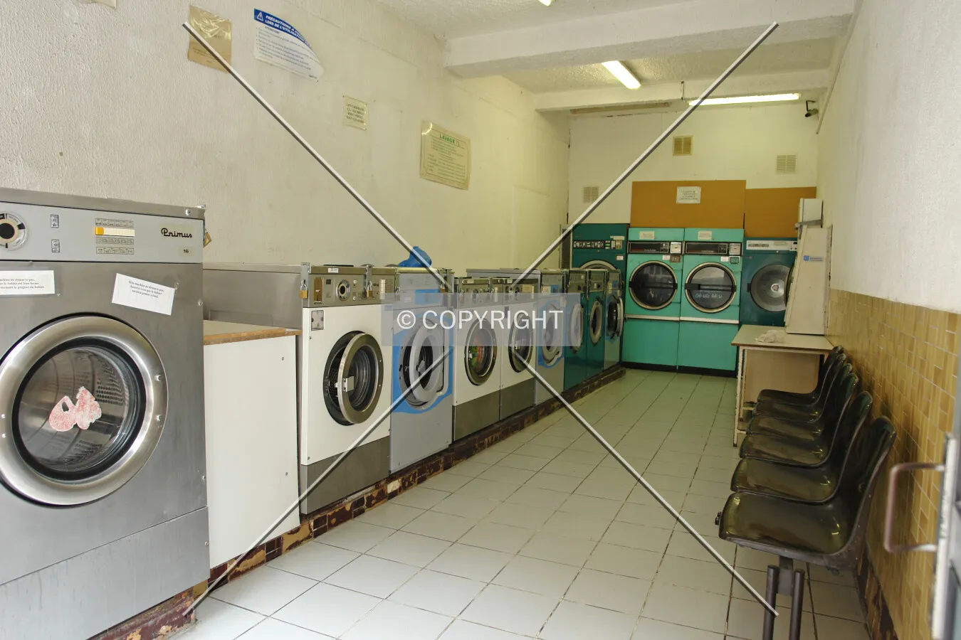 A laundromat