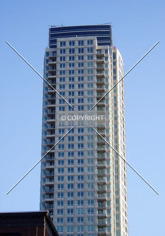 Top from the north on South 8th Street