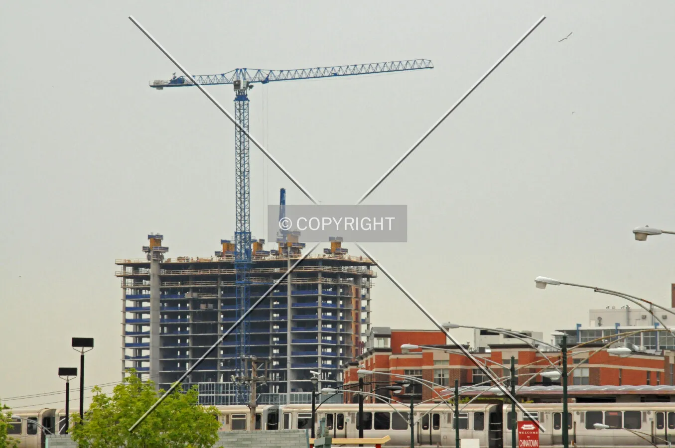 Looking northeast along Archer Avenue