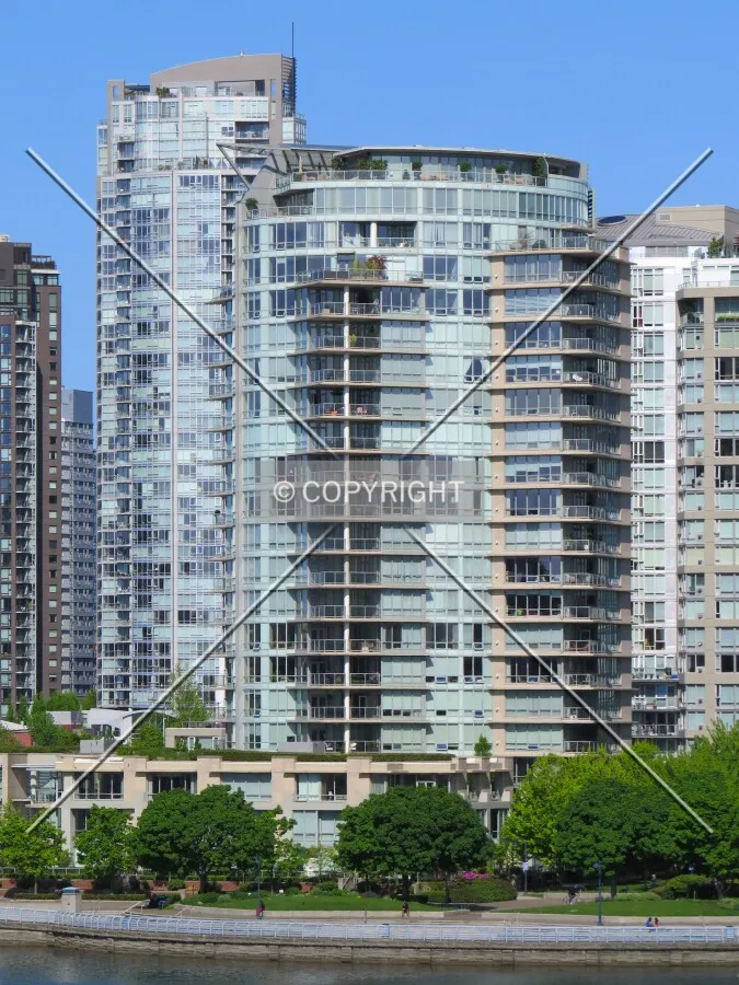 View to the northwest from the Cambie Bridge over False Creek