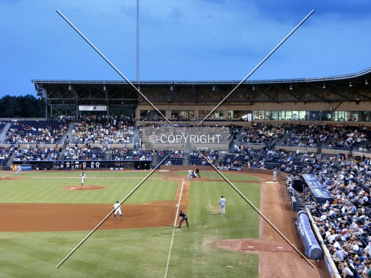 View from beyond the left field fence