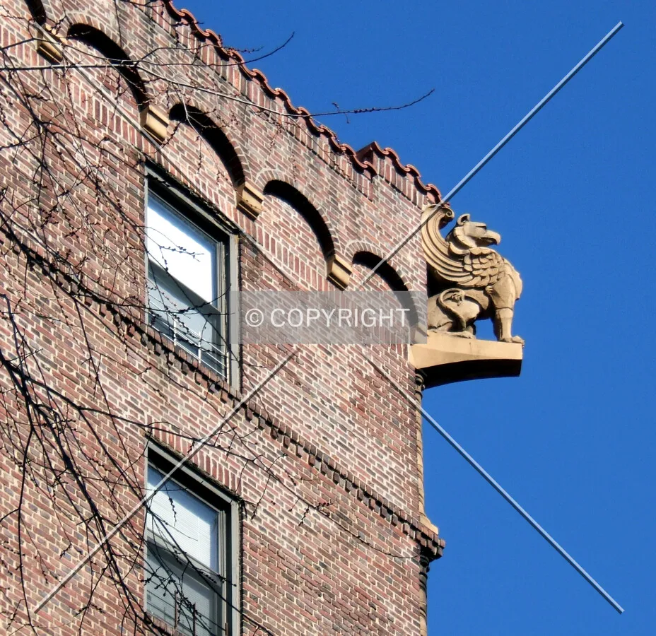 Cornice detail from the west