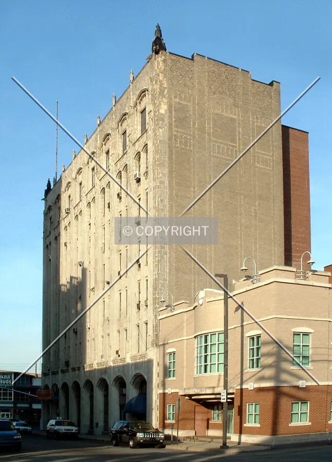 View from the southwest across Wyoming Street