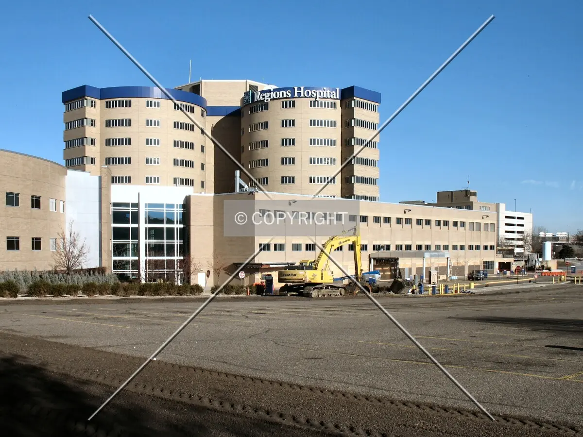 View to the north from Jackson Street, with construction equipment on site