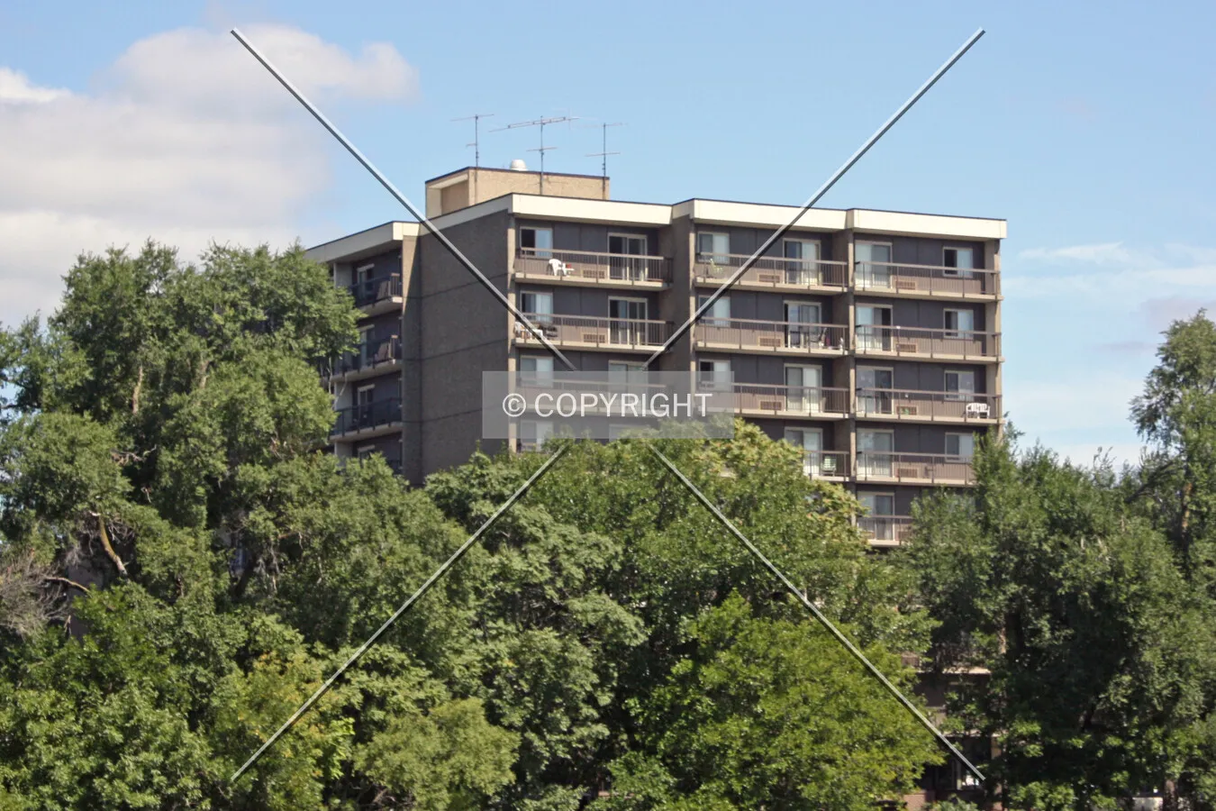 Upper floors from the southwest