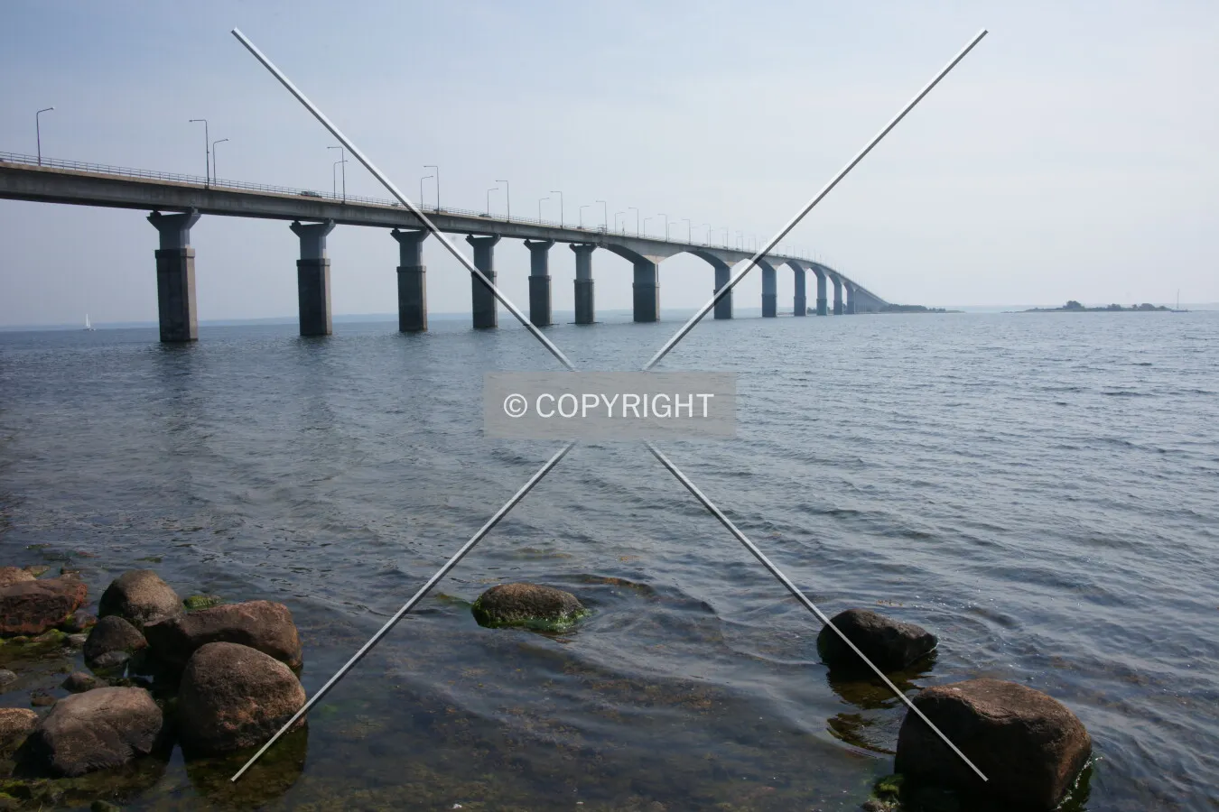 The long-spanning Ölandsbron as seen from Kalmar