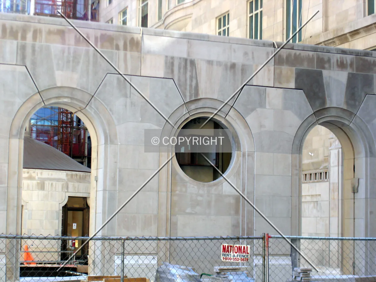 Courtyard wall on the northern side