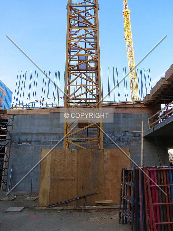 Base of the tower crane