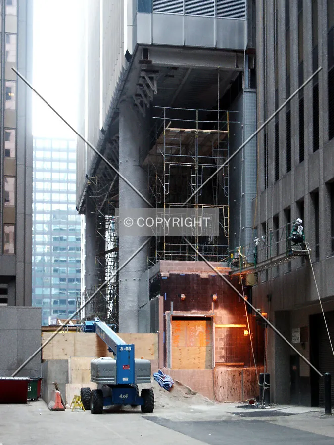 Southeast corner from the alley