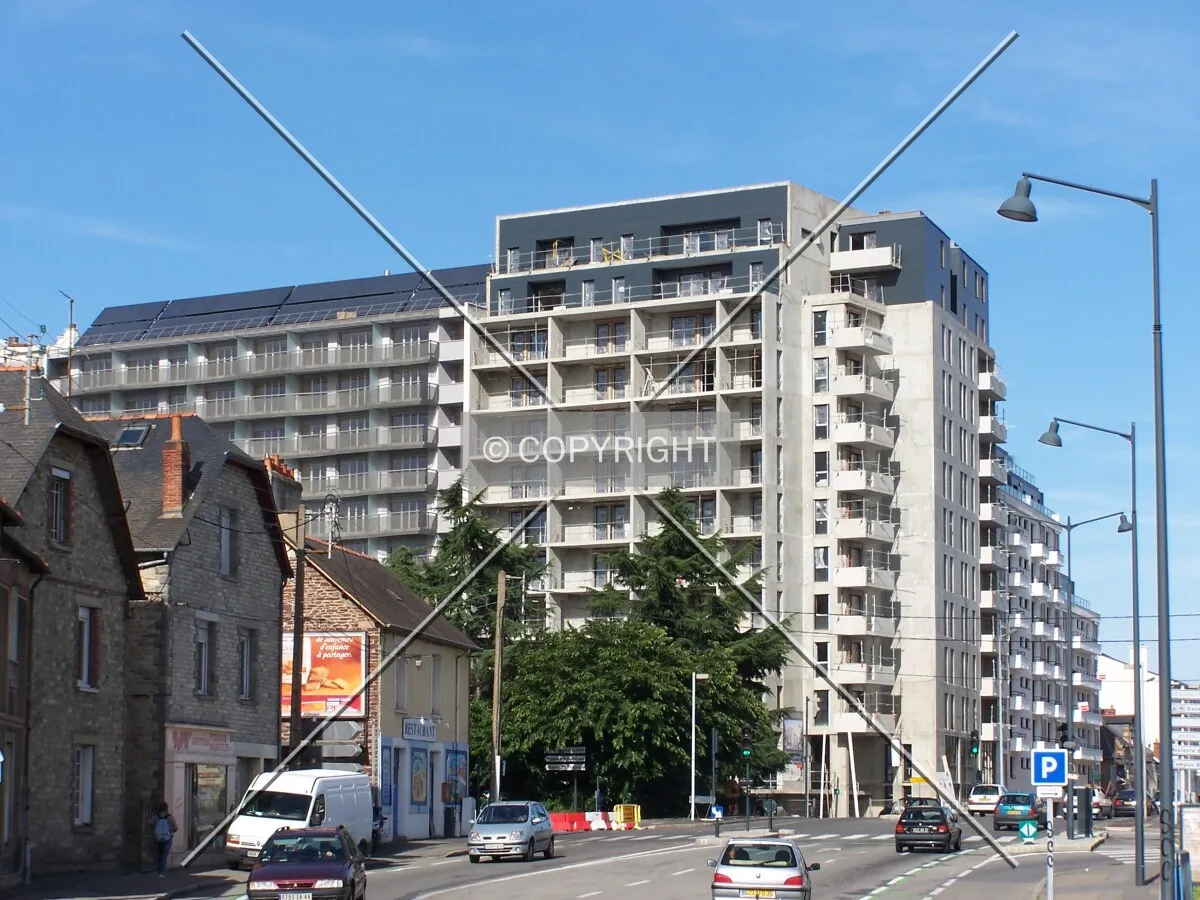 Chantier vu depuis le Boulevard Villebois Maroeuil