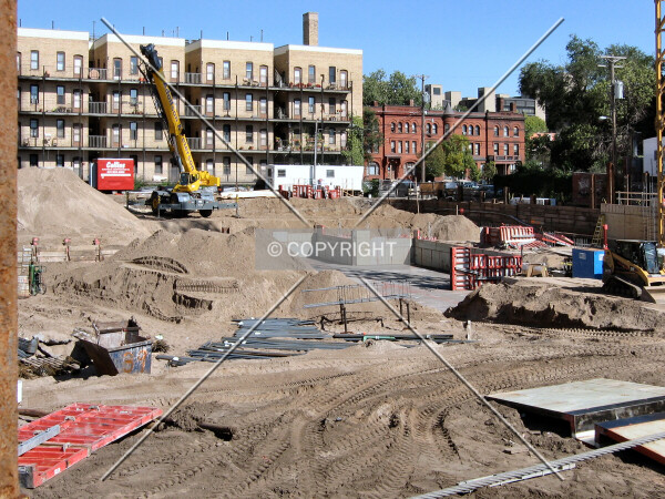 View to the northeast across the site