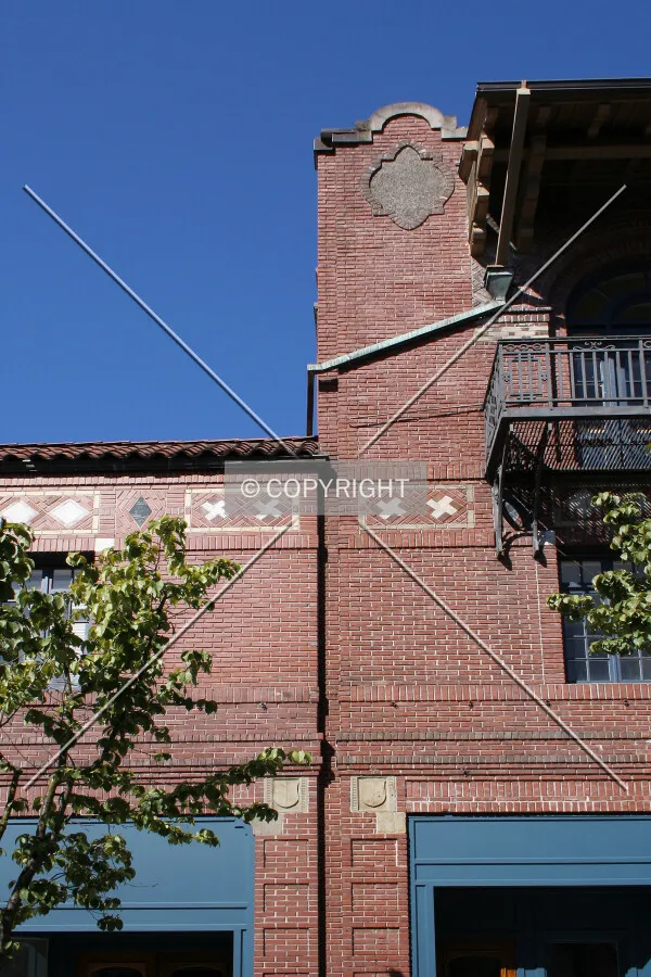 Looking up the eastern facade
